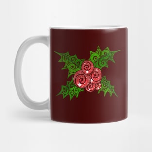 Swirly Mistletoe Mug